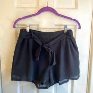 Sheer Black Shorts